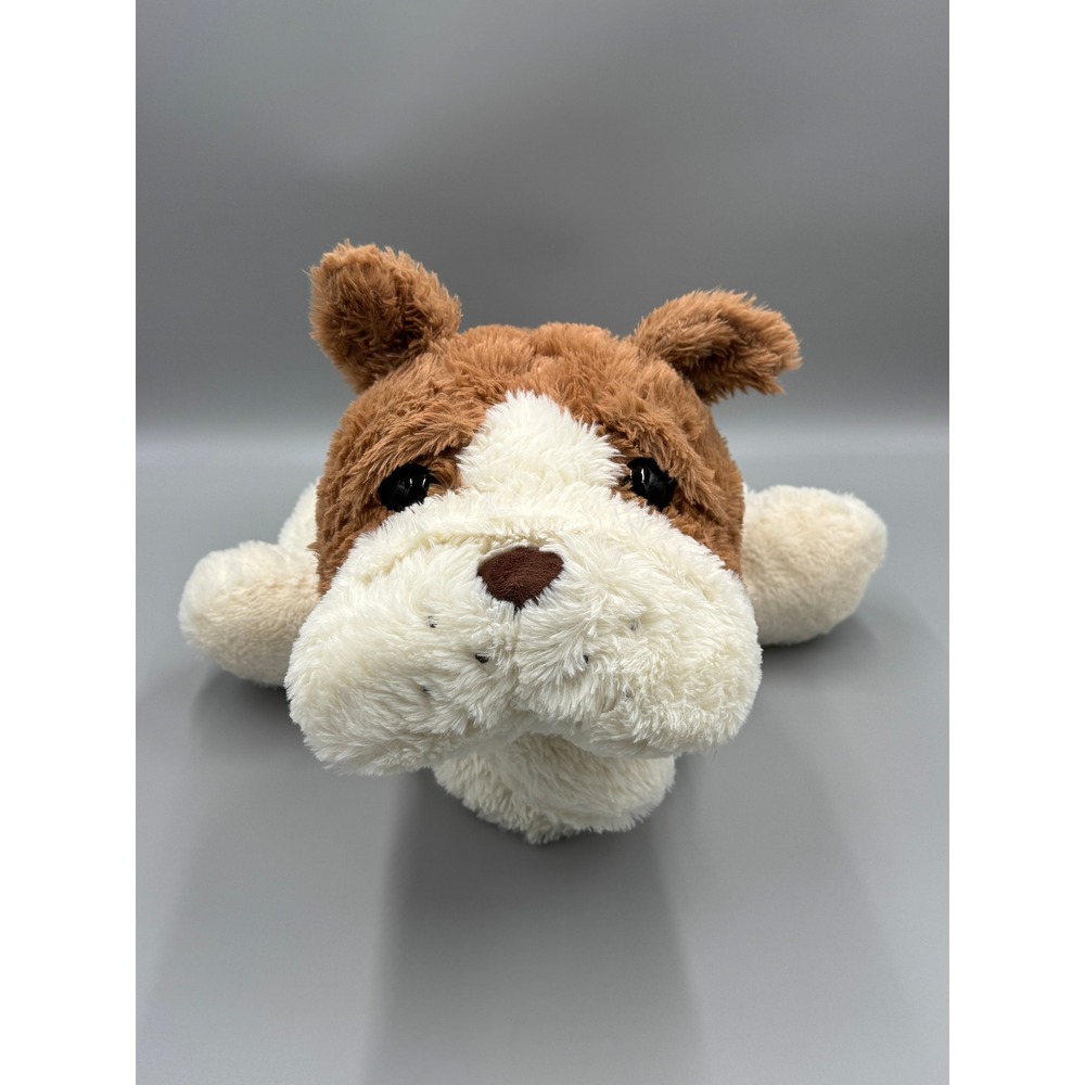 Walmart Brown White Bulldog Plush Large 24 Inch Stuffed Animal Floppy Dog